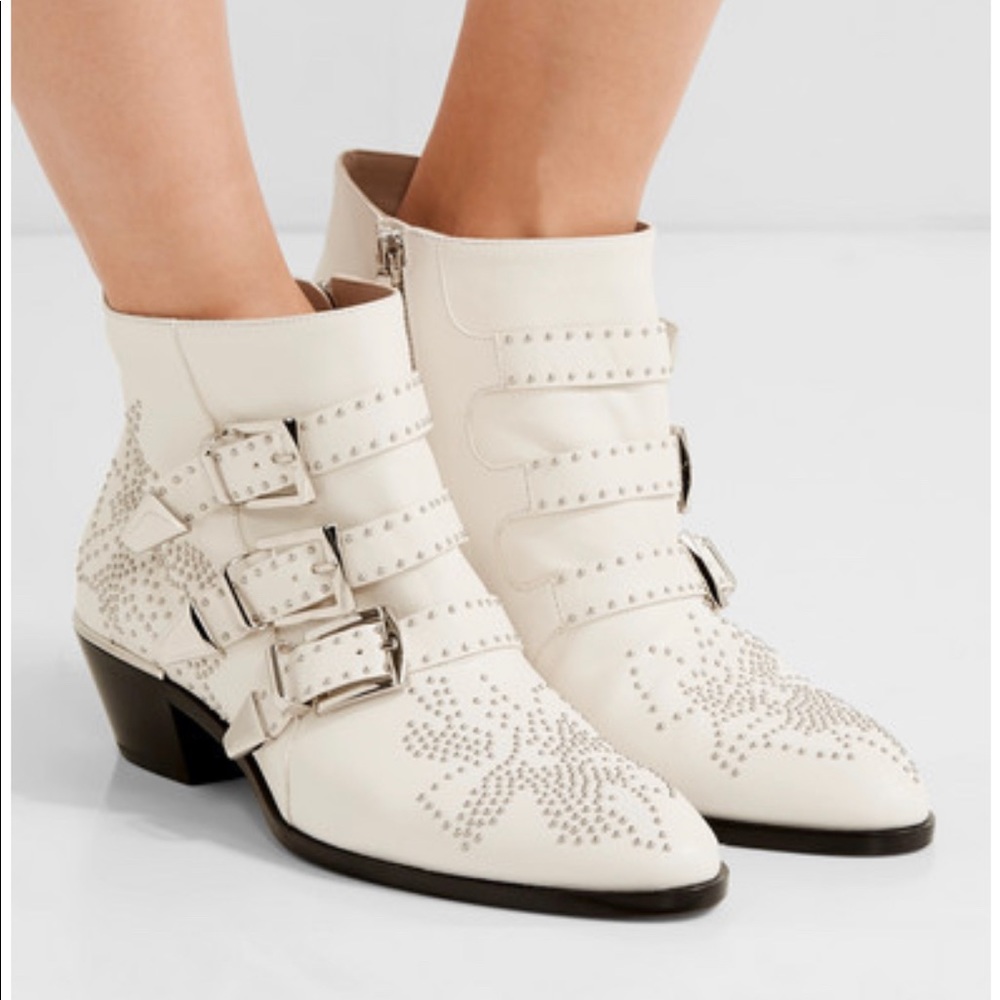 Chloe Suzanna boots size 38 (8 US) cloudy white